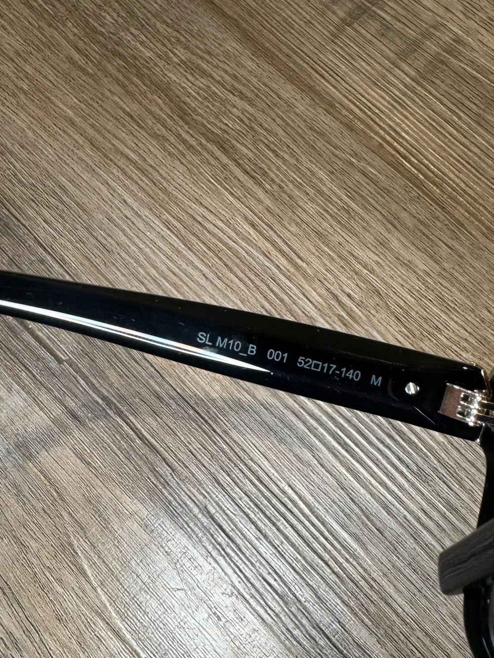 Yves Saint Laurent YSL Logo Rectangle Black Eyeglasses SLM10
